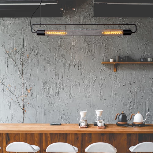 Lucide CALIXT - Hanglamp - 2xE27 - Zwart - sfeer 1